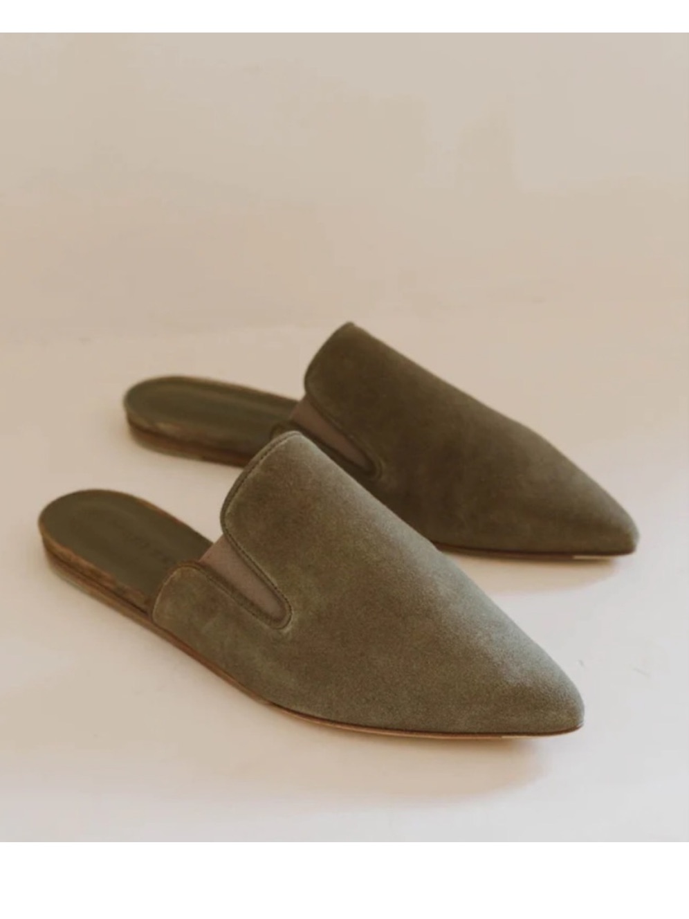 Jenni Kayne Olive Suede Mules